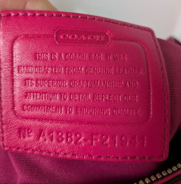 Coach Magenta Purple /Teal Signature Tote Patchwork Vintage RARE - Picture 6 of 11